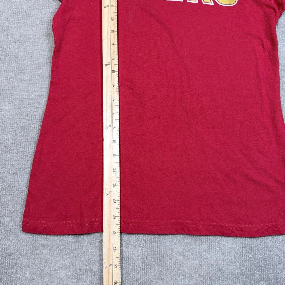 NFL Team Apparel San Francisco 49ers Red Gold Graphic T-Shirt Womens Medium